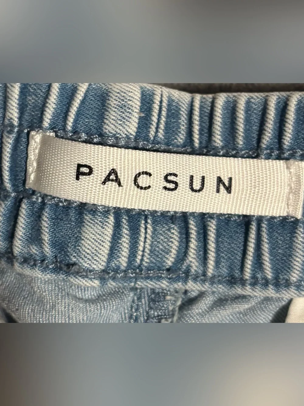 PacSun Distressed Men's Jogger Jeans with White Side Stripe and Ankle Zippers